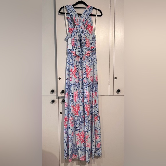 NWT Lilly Pulitzer Montecito Halter Maxi Dress Naut Today Print Size M $238 - Picture 5 of 14